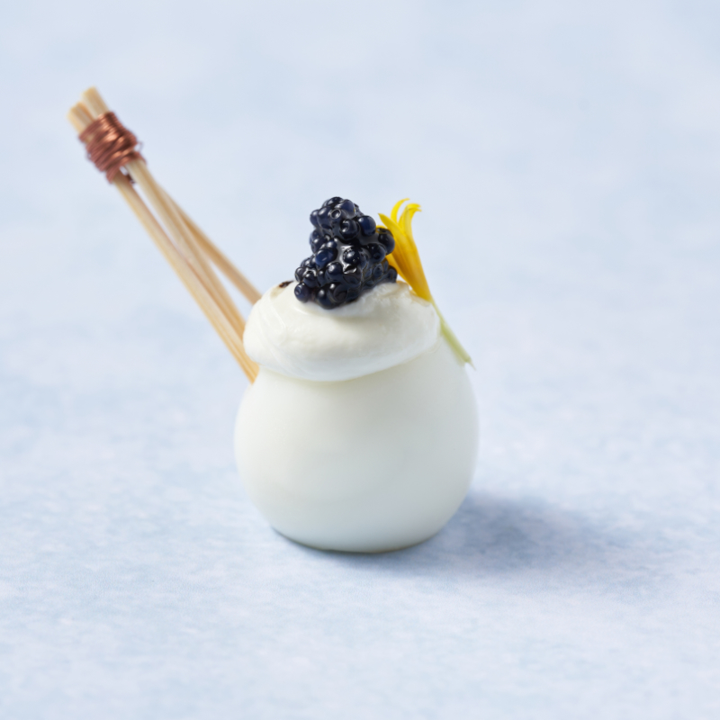 Œuf de caille au wasabi