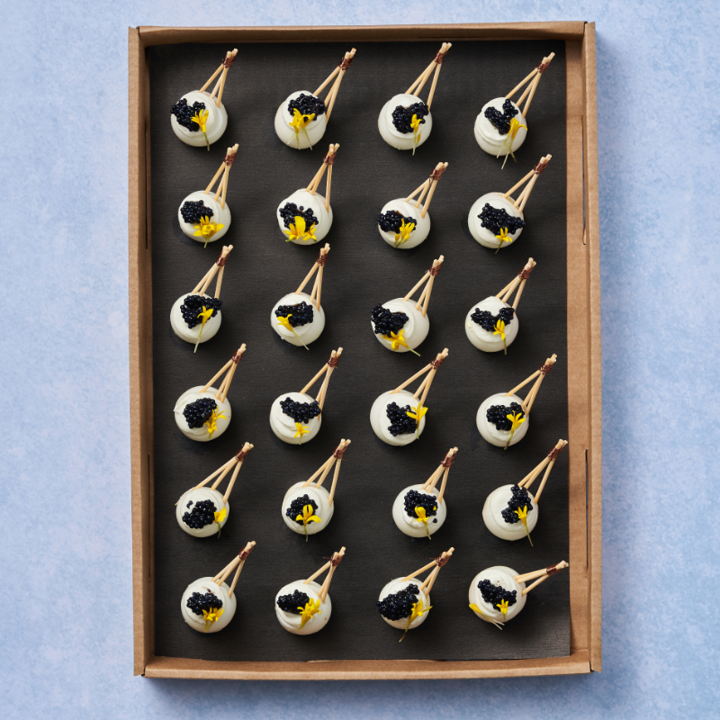 Œuf de caille au wasabi