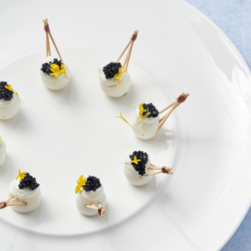 Œuf de caille au wasabi