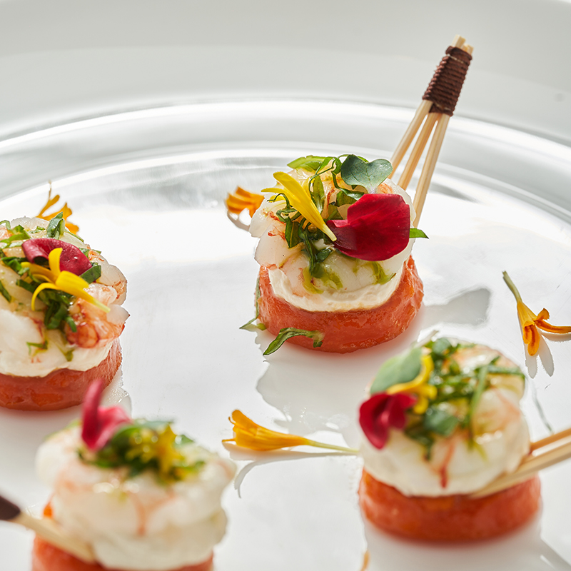 Créations culinaires NALIA Traiteur - bouchées et plats signature Paris